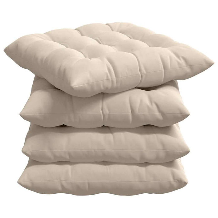 Perne de Șezut 4 pcs Bej 40 x 40 x 6 cm Microfibră - WALTI WALTI