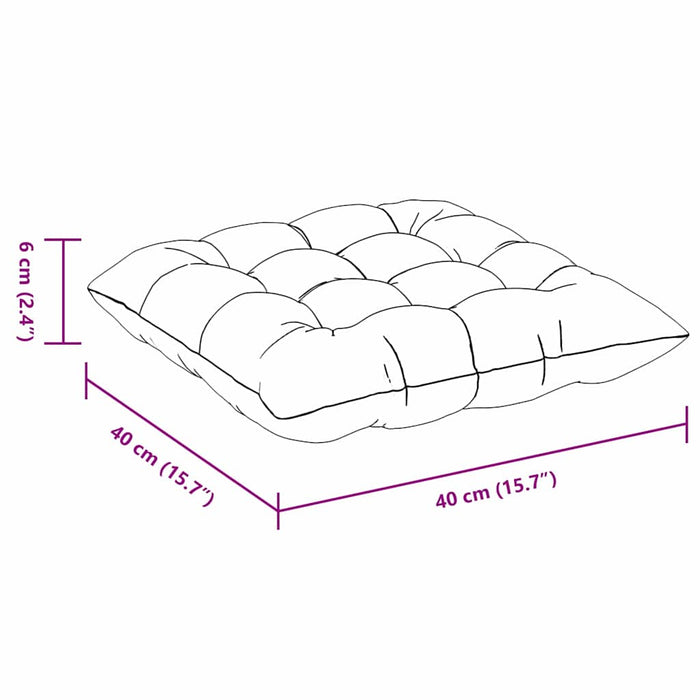 Perne de Șezut 4 pcs Bej 40 x 40 x 6 cm Microfibră - WALTI WALTI