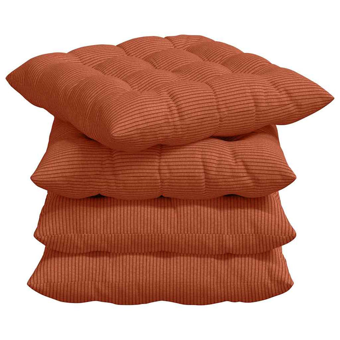 Perne de Șezut 4 pcs Roșu portocalie 40 x 40 x 6 cm - WALTI WALTI