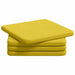 Perne de Șezut 4 pcs Galben Deschis 40 x 40 x 3 cm țesătură - WALTI WALTI