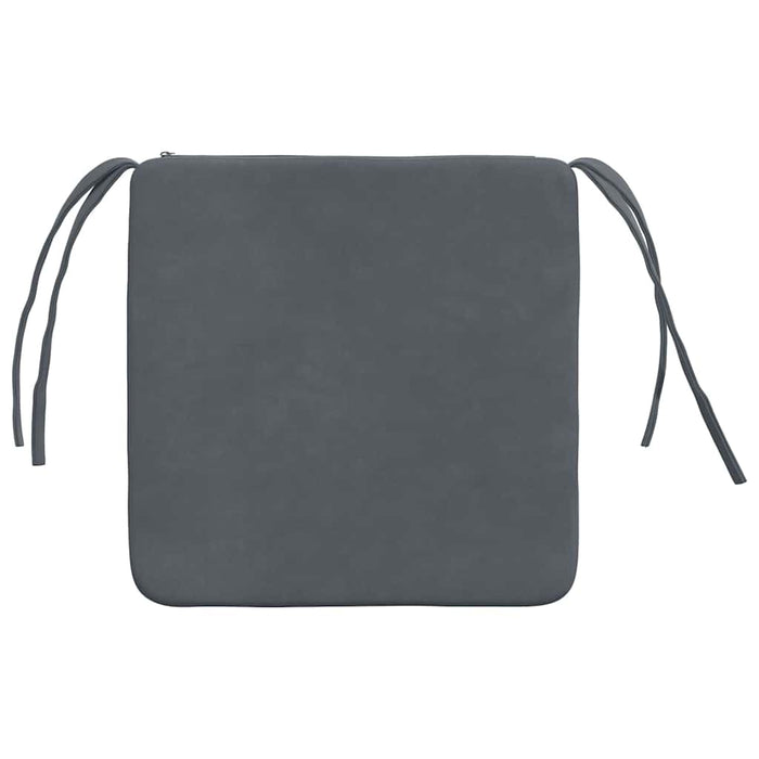 Perne de Șezut 4 pcs Gri închis 40 x 40 x 3 cm Catifea - WALTI WALTI