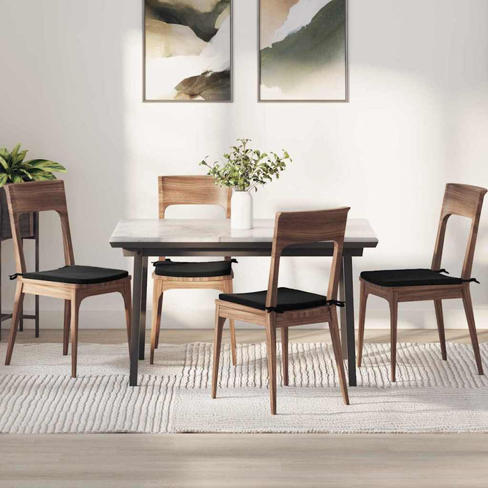 Perne de Șezut 4 pcs Negru 40 x 40 x 3 cm Catifea - WALTI WALTI
