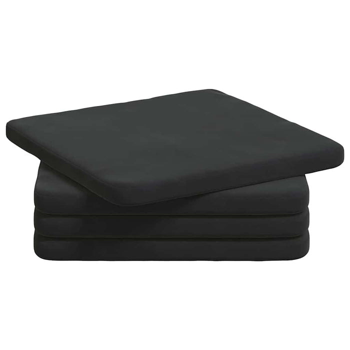 Perne de Șezut 4 pcs Negru 40 x 40 x 3 cm Catifea - WALTI WALTI