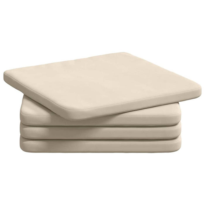 Perne de Șezut 4 pcs Bej 40 x 40 x 3 cm Țesătură din microfibră - WALTI WALTI