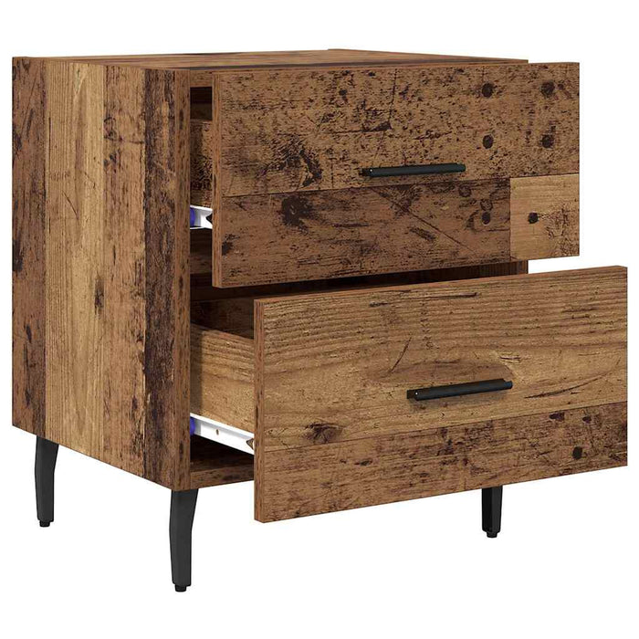 Dulap de noapte cu sertar 2 pcs Lemn vechi 40 x 35 x 47,5 cm - WALTI WALTI