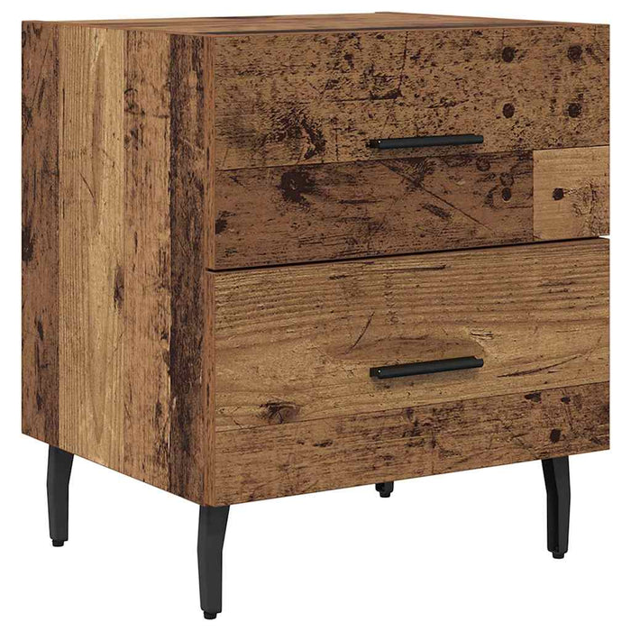 Dulap de noapte cu sertar 2 pcs Lemn vechi 40 x 35 x 47,5 cm - WALTI WALTI
