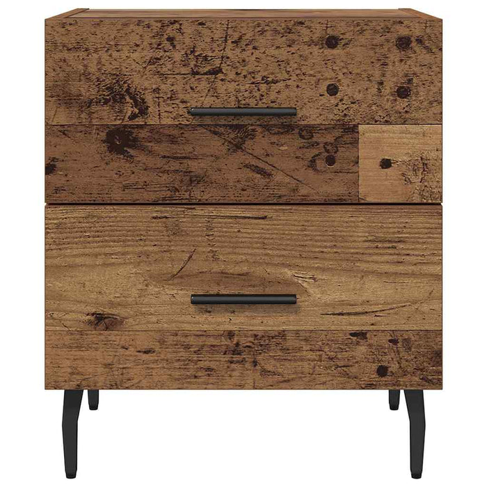 Dulap de noapte cu sertar 2 pcs Lemn vechi 40 x 35 x 47,5 cm - WALTI WALTI