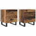 Dulap de noapte 2 pcs Lemn vechi și negru 40 x 35 x 47,5 cm - WALTI WALTI