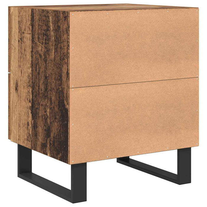 Dulap de noapte 2 pcs Lemn vechi și negru 40 x 35 x 47,5 cm - WALTI WALTI