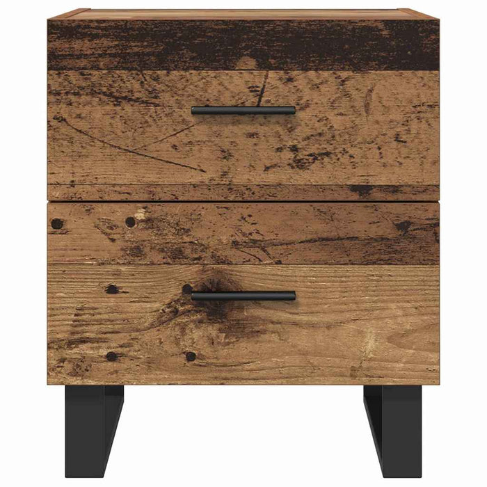 Dulap de noapte 2 pcs Lemn vechi și negru 40 x 35 x 47,5 cm - WALTI WALTI