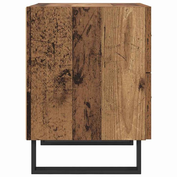 Dulap de noapte 2 pcs Lemn vechi și negru 40 x 35 x 47,5 cm - WALTI WALTI
