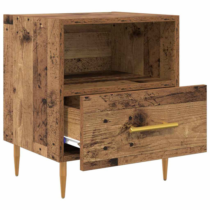 Noptieră 2 pcs Lemn vechi 40 x 35 x 47,5 cm Lemn compozit - WALTI WALTI