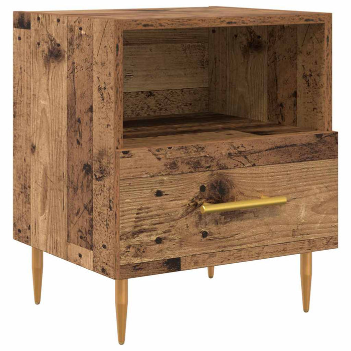 Noptieră 2 pcs Lemn vechi 40 x 35 x 47,5 cm Lemn compozit - WALTI WALTI