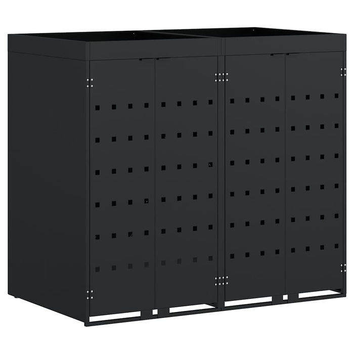 Depozitare pentru 2 pubele Wheelie Negru 136 x 77,5 x 121,5 cm - WALTI WALTI