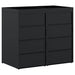 Depozitare pentru 2 pubele Wheelie Negru 136 x 77,5 x 121,5 cm - WALTI WALTI