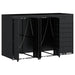 Depozitare pentru 3 pubele Wheelie Negru 204 x 77,5 x 121,5 cm - WALTI WALTI