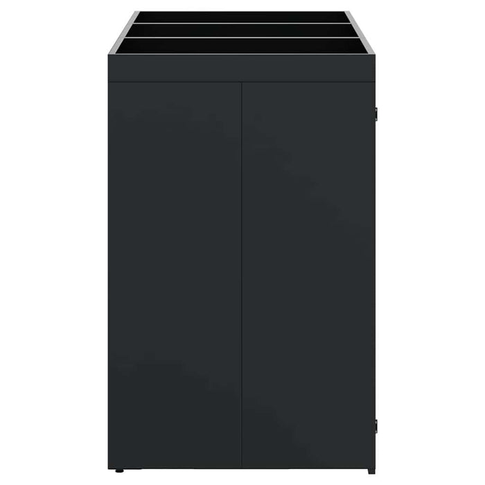 Depozitare pentru 3 pubele Wheelie Negru 204 x 77,5 x 121,5 cm - WALTI WALTI