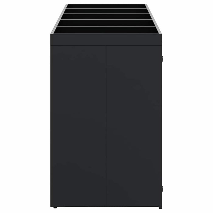 Depozitare pentru 5 pubele Wheelie Negru 340 x 77,5 x 121,5 cm - WALTI WALTI