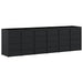 Depozitare pentru 6 pubele Wheelie Negru 408 x 77,5 x 121,5 cm - WALTI WALTI