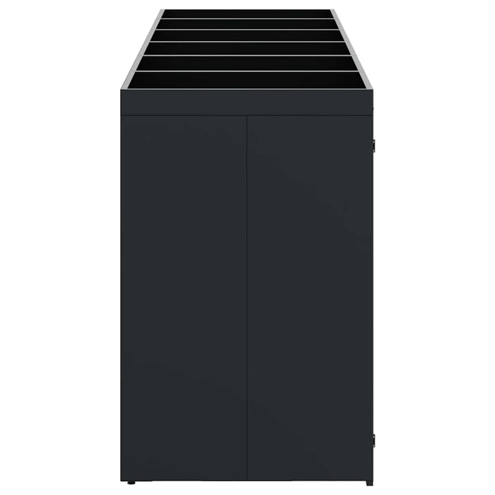 Depozitare pentru 6 pubele Wheelie Negru 408 x 77,5 x 121,5 cm - WALTI WALTI