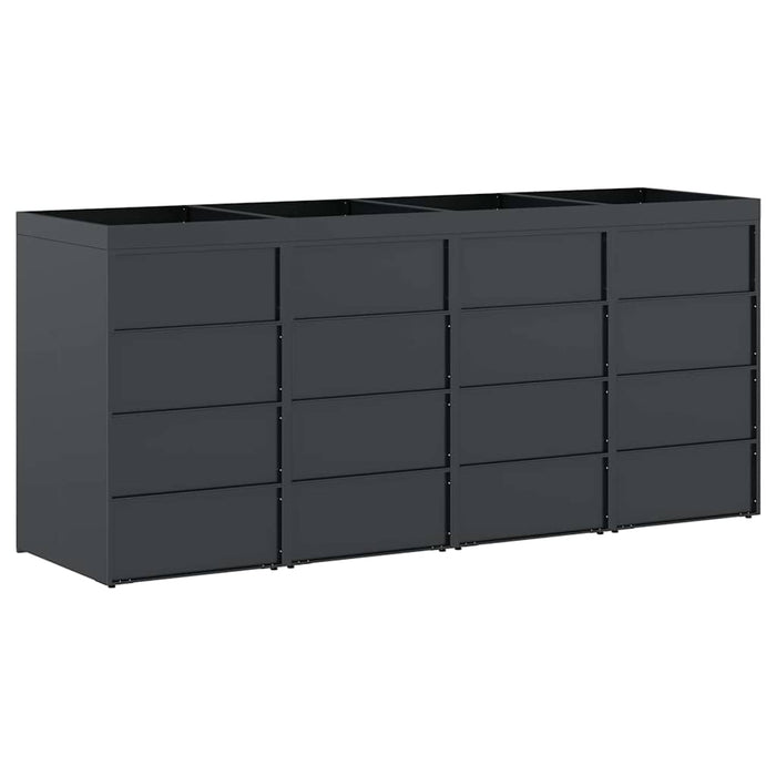Depozitare pentru 4 pubele Wheelie Antracit - WALTI WALTI