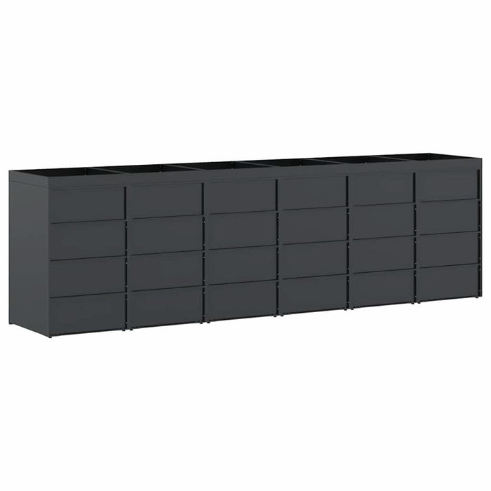 Depozitare pentru 6 pubele Wheelie Antracit - WALTI WALTI