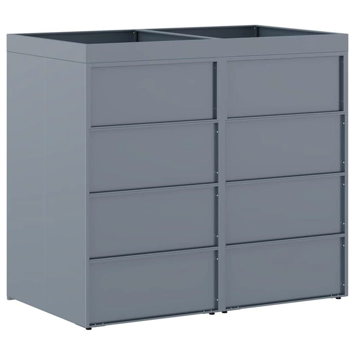 Depozitare pentru 2 pubele Wheelie Gri deschis - WALTI WALTI