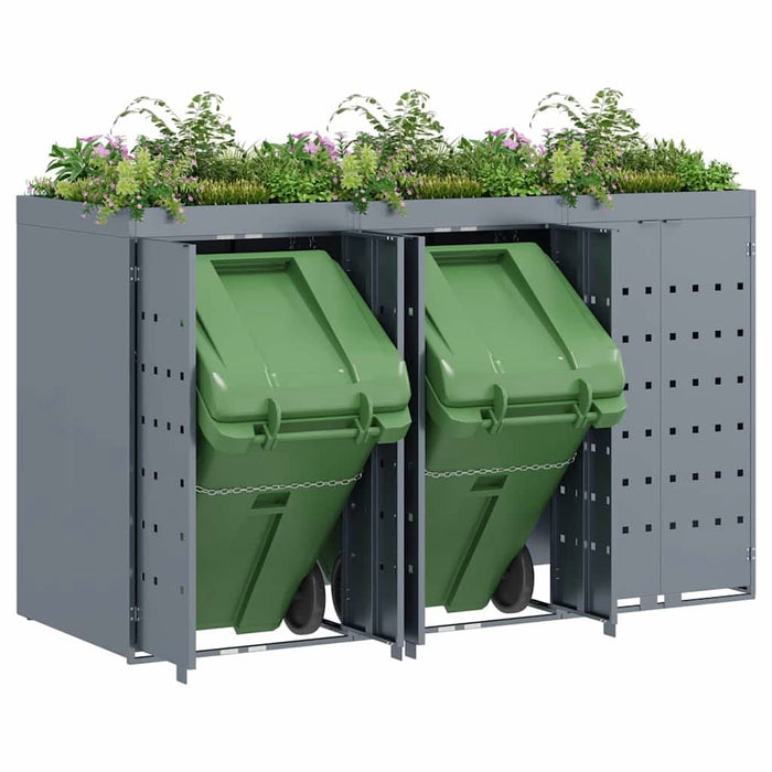 Depozitare pentru 3 pubele Wheelie Gri deschis - WALTI WALTI