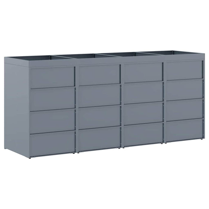 Depozitare pentru 4 pubele Wheelie Gri deschis - WALTI WALTI