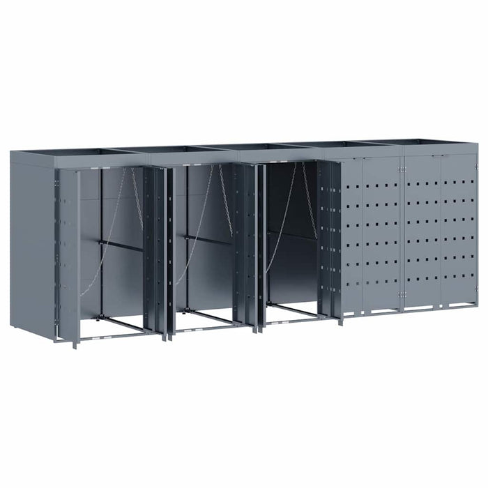 Depozitare pentru 5 pubele Wheelie Gri deschis - WALTI WALTI