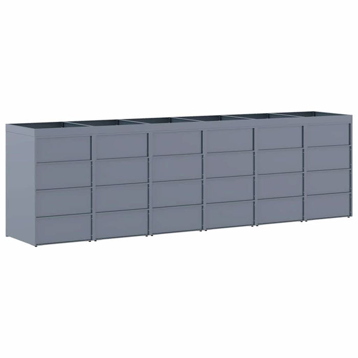 Depozitare pentru 6 pubele Wheelie Gri deschis - WALTI WALTI