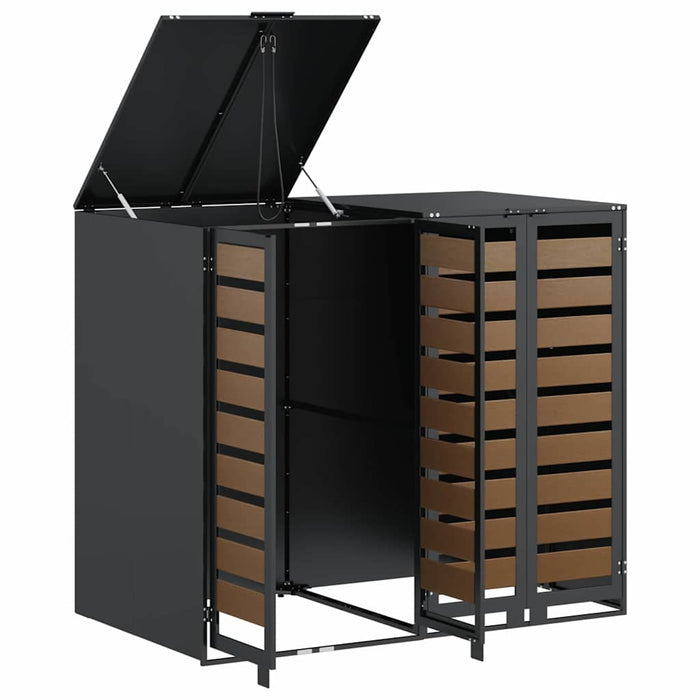 Depozitare pentru 3 pubele Wheelie 340 x 77.5 x 115.5 cm Oțel - WALTI WALTI
