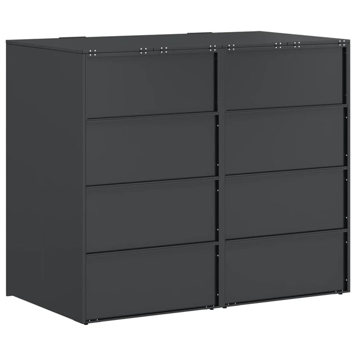 Depozitare pentru 3 pubele Wheelie 340 x 77.5 x 115.5 cm Oțel - WALTI WALTI