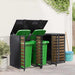 Depozitare pentru 3 pubele Wheelie 340 x 77.5 x 115.5 cm Oțel - WALTI WALTI