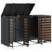 Depozitare pentru 3 pubele Wheelie 340 x 77.5 x 115.5 cm Oțel - WALTI WALTI