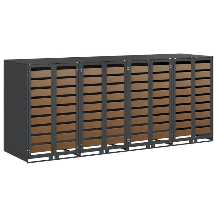 Depozitare pentru 3 pubele Wheelie 340 x 77.5 x 115.5 cm Oțel - WALTI WALTI