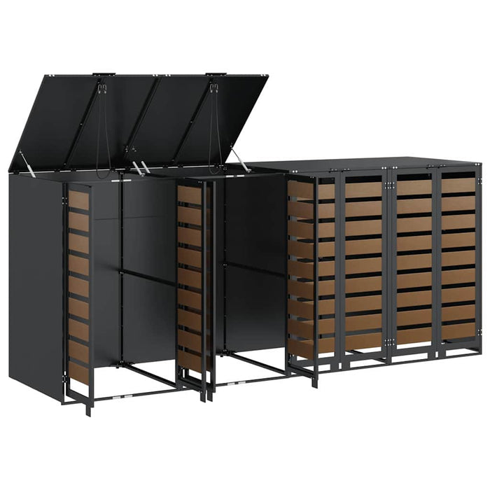 Depozitare pentru 3 pubele Wheelie 340 x 77.5 x 115.5 cm Oțel - WALTI WALTI