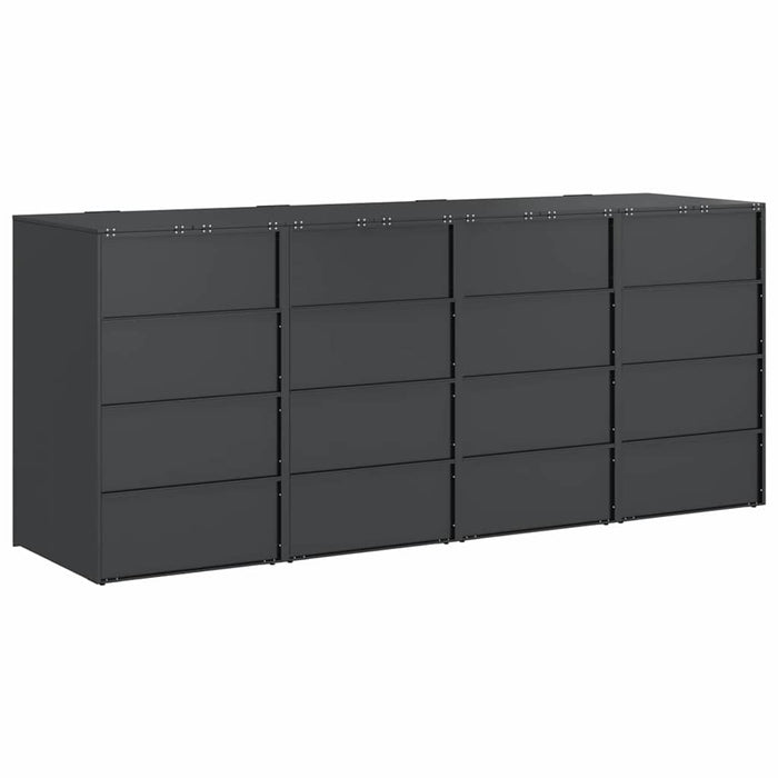 Depozitare pentru 3 pubele Wheelie 340 x 77.5 x 115.5 cm Oțel - WALTI WALTI