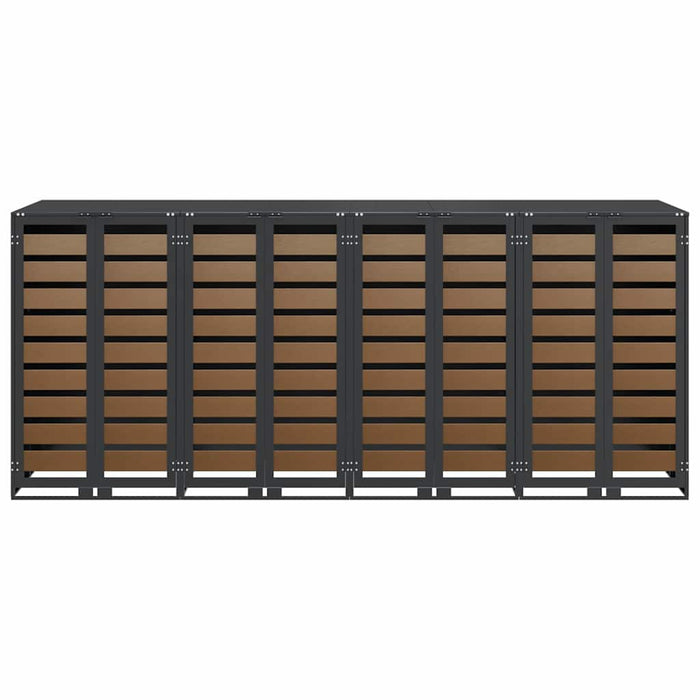 Depozitare pentru 3 pubele Wheelie 340 x 77.5 x 115.5 cm Oțel - WALTI WALTI