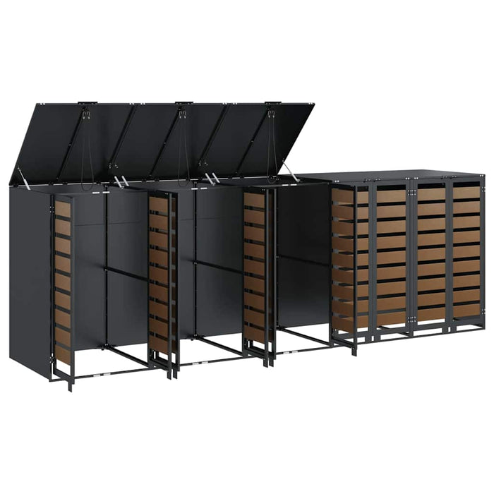 Depozitare pentru 3 pubele Wheelie 340 x 77.5 x 115.5 cm Oțel - WALTI WALTI