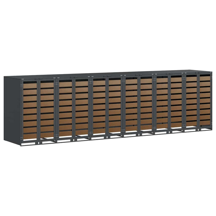 Depozitare pentru 3 pubele Wheelie 340 x 77.5 x 115.5 cm Oțel - WALTI WALTI