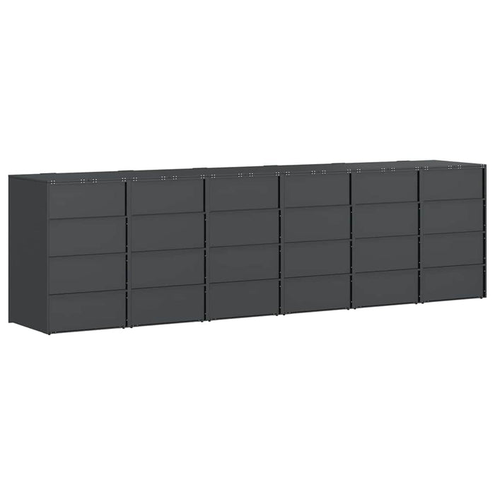 Depozitare pentru 3 pubele Wheelie 340 x 77.5 x 115.5 cm Oțel - WALTI WALTI