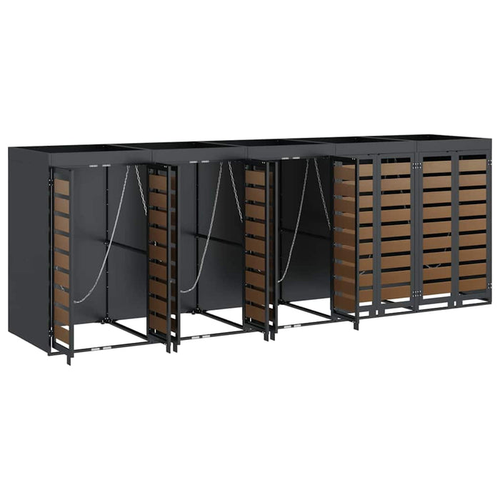 Depozitare pentru 3 pubele Wheelie 340 x 77.5 x 115.5 cm Oțel - WALTI WALTI