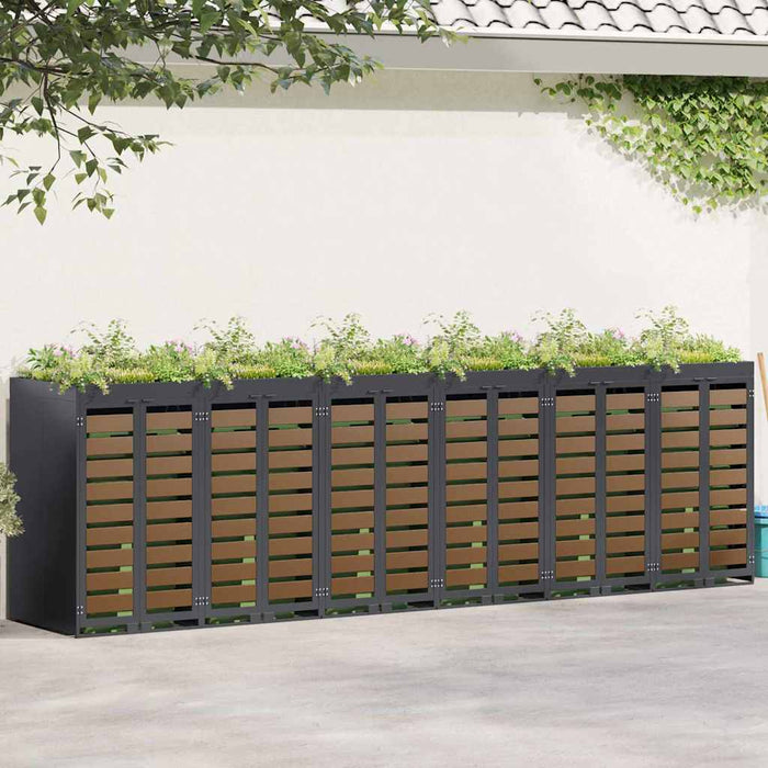 Depozitare pentru 3 pubele Wheelie 340 x 77.5 x 115.5 cm Oțel - WALTI WALTI