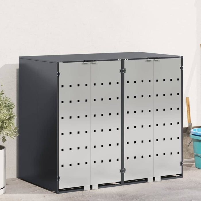 Depozitare pentru 3 pubele Wheelie 340 x 77.5 x 115.5 cm Oțel - WALTI WALTI