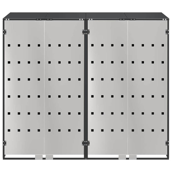 Depozitare pentru 3 pubele Wheelie 340 x 77.5 x 115.5 cm Oțel - WALTI WALTI