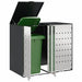Depozitare pentru 3 pubele Wheelie 340 x 77.5 x 115.5 cm Oțel - WALTI WALTI