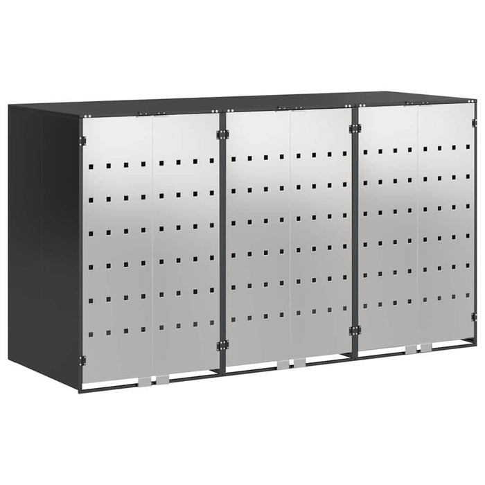 Depozitare pentru 3 pubele Wheelie 340 x 77.5 x 115.5 cm Oțel - WALTI WALTI