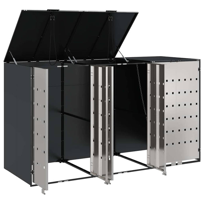 Depozitare pentru 3 pubele Wheelie 340 x 77.5 x 115.5 cm Oțel - WALTI WALTI