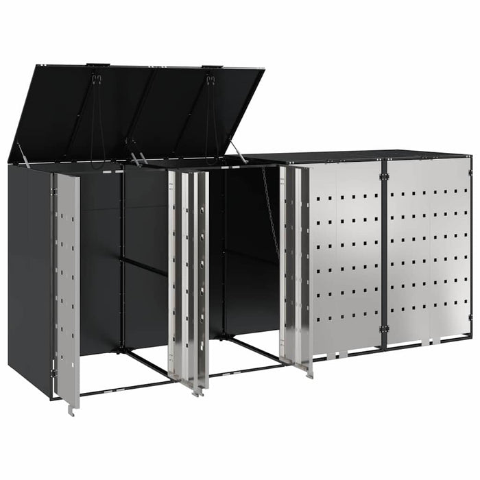 Depozitare pentru 3 pubele Wheelie 340 x 77.5 x 115.5 cm Oțel - WALTI WALTI